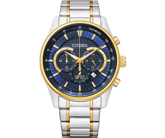 Citizen an8914-51l zilverkleurig met goud horloge